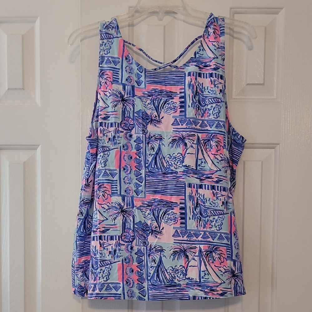 Lilly Pulitzer Multicolor Tropical Print Tank Top